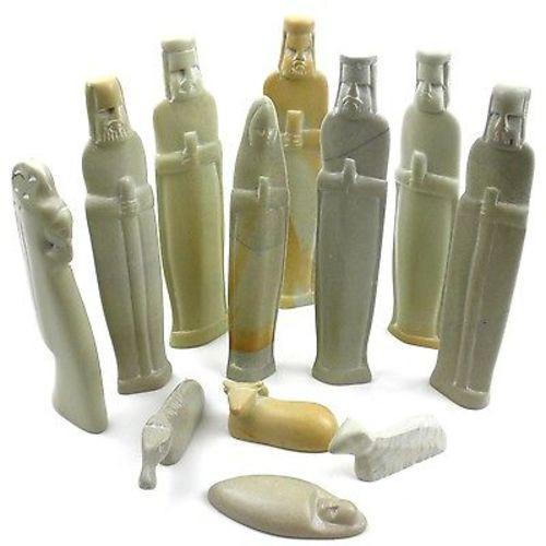 Natural Soapstone Nativity Set; 6", Kenya