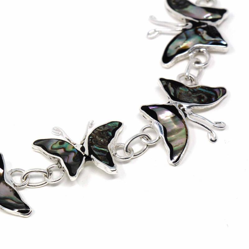 $10 Price drop to support SWEETSurvivor! Abalone and Silver Butterfly Bracelet by Artisana