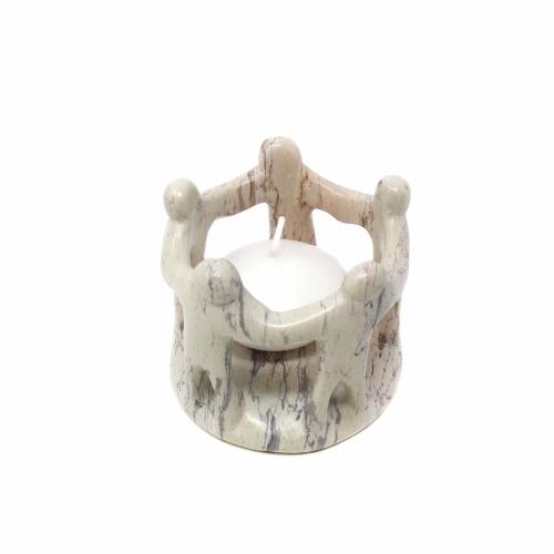 Natural Soapstone 3" Circle of Friends