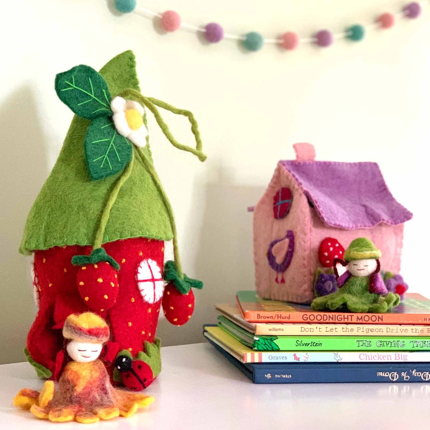 Felted Strawberry Fairy House by Global Groove