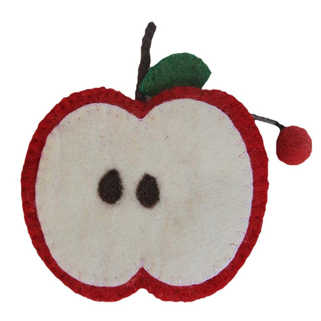 Apple Slice Upcycled Felt Purse (Global Groove (P)