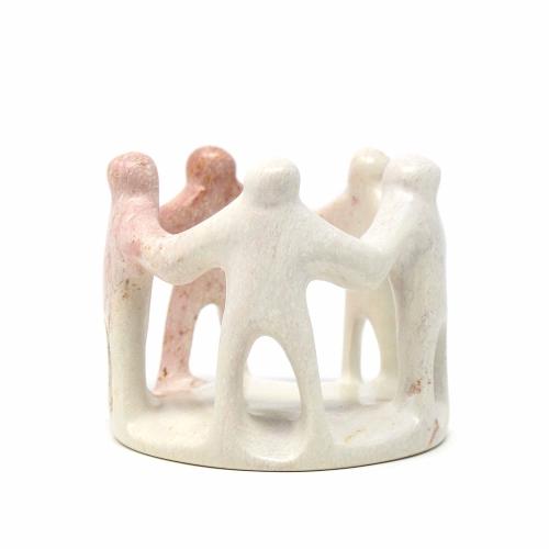 Natural Soapstone 3" Circle of Friends