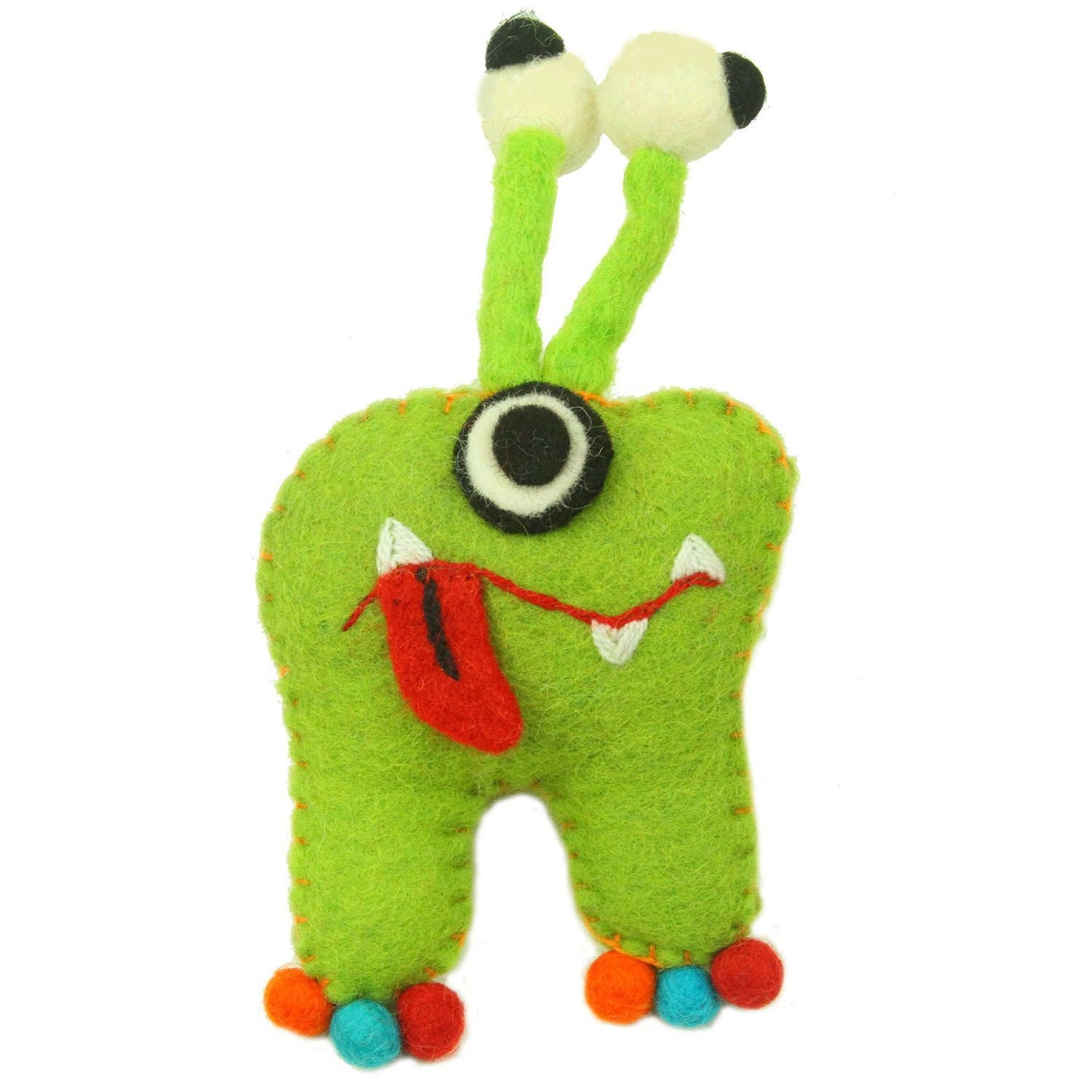 Bug- Eyed Monster Tooth Pillow by Global Groove