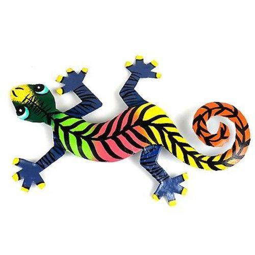 Striped Gecko Steel Drum Wall Art by Caribbean Craft