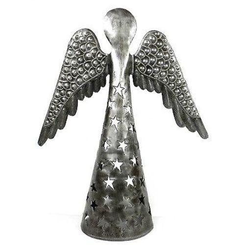 Recycled Steel Drum Angel 14"