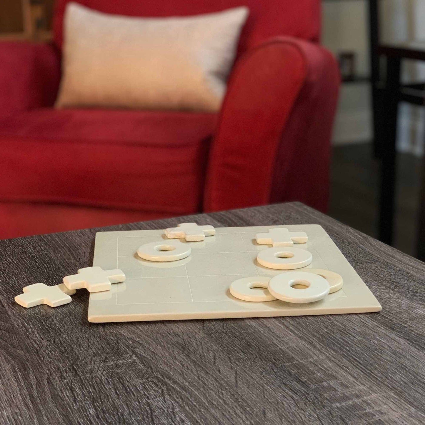 Natural Soapstone Tic-Tac-Toe Game