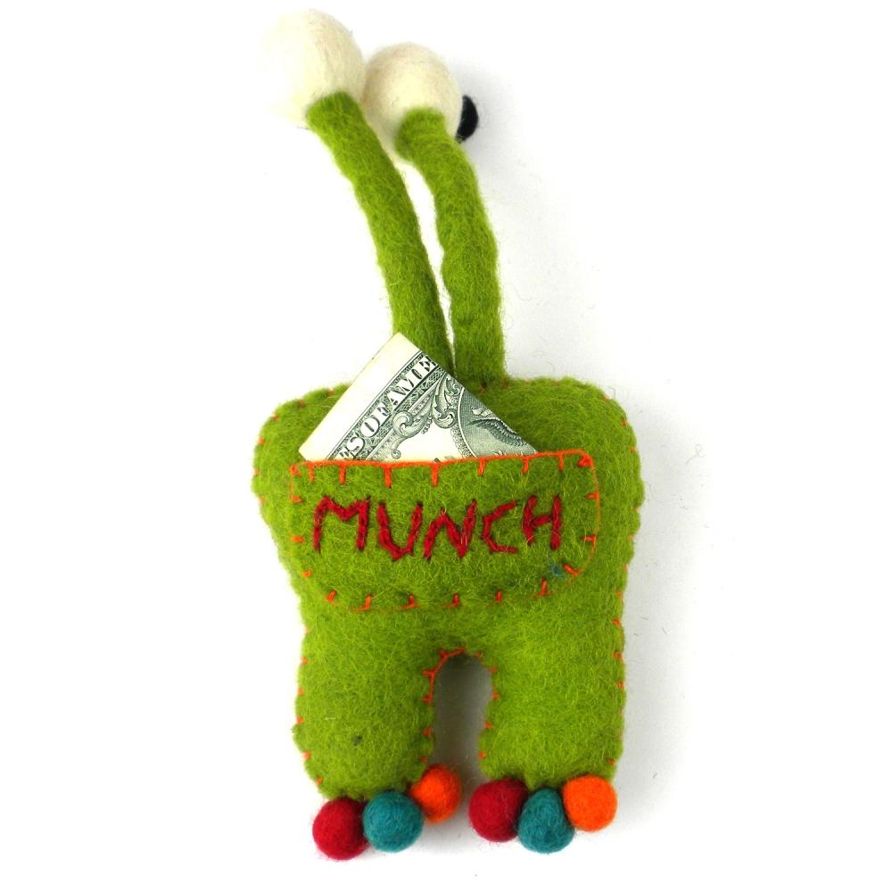 Bug- Eyed Monster Tooth Pillow by Global Groove