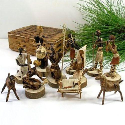 Banana Fiber Nativity Set; Esther Kariuki, Kenya