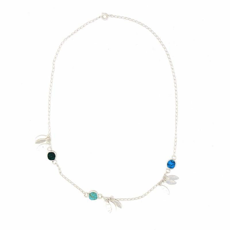 Feathers and Turquoise Spirit Necklace