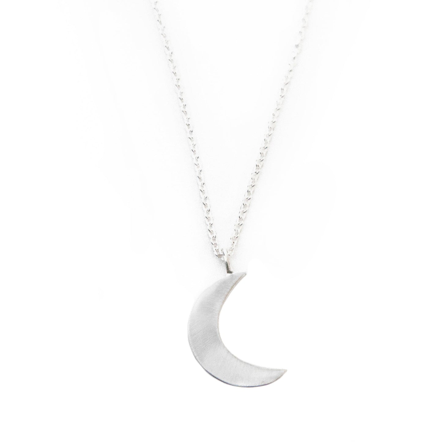 Collar Luna Creciente Plata Pulida