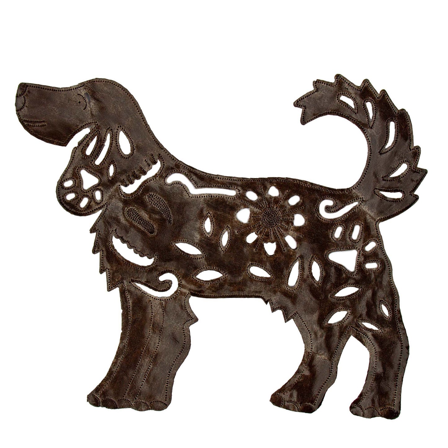 Sweet Doggie Haitian Steel Drum Wall Art - approx. 13” x  10”