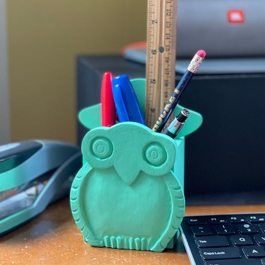 Combo de soporte para bolígrafo y soporte para gafas Mr. Owl