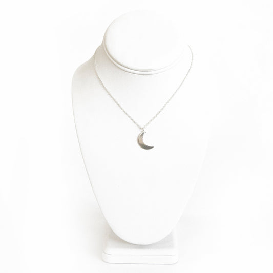 Collar Luna Creciente Plata Pulida