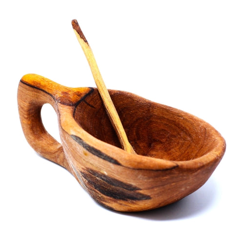 Olla de sal de madera de olivo recuperada - Granja Kahero - Kenia