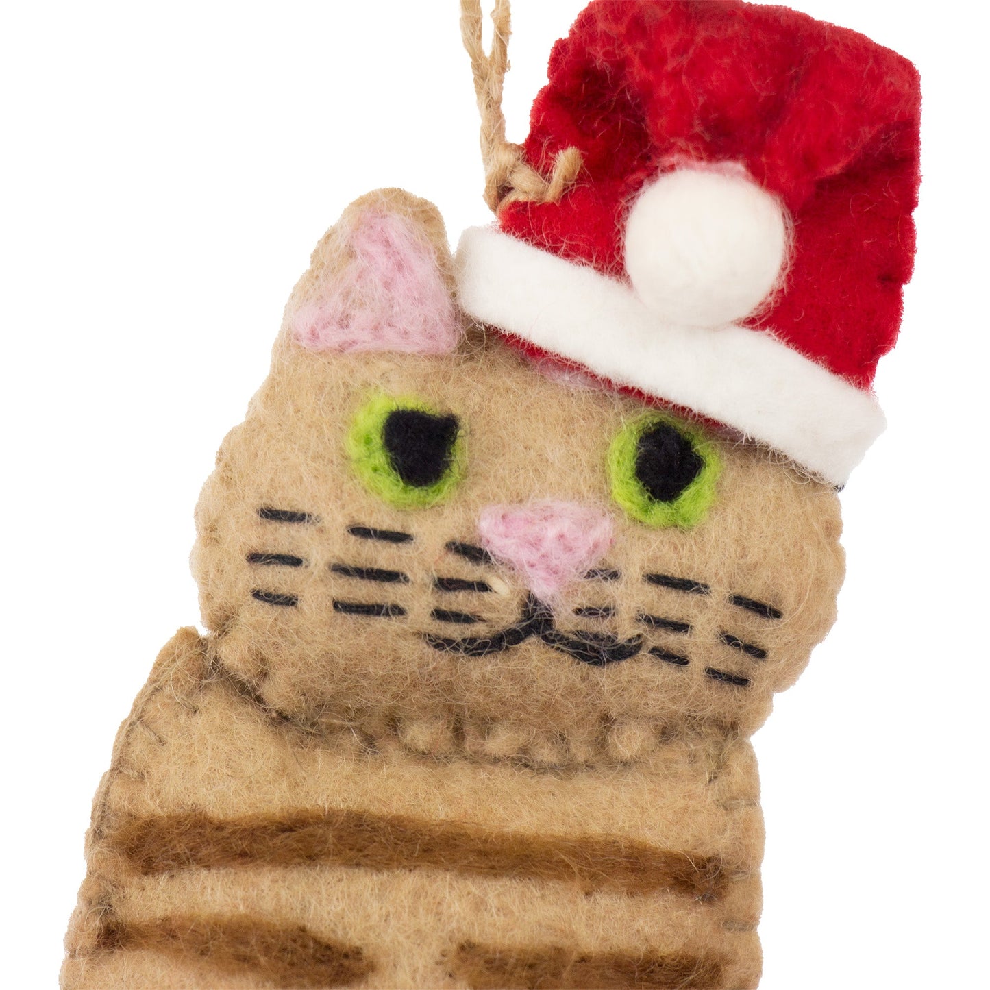 The Kitty Collection of 4 Santa Cat Felt Ornament