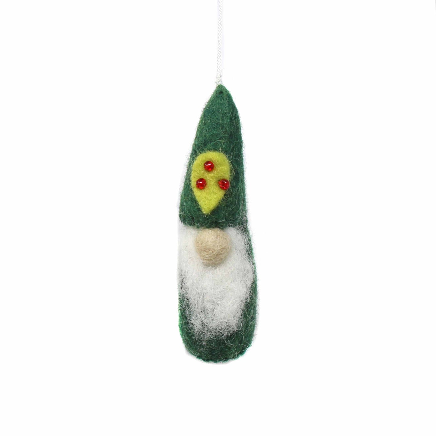 Christmas Gnome Felt Ornaments, 4”, Set of 3