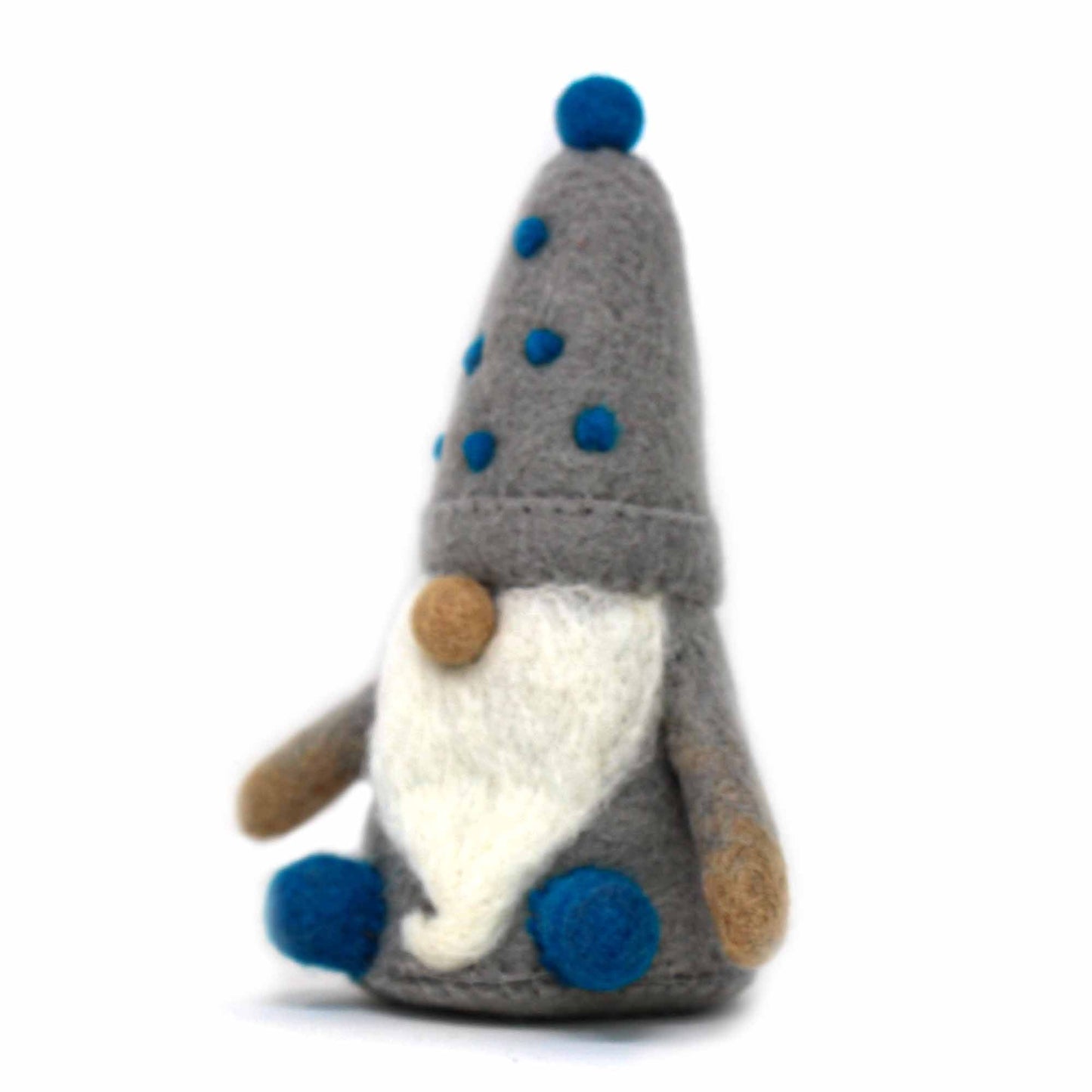 8”-10” Gnomes ~ Winter Blues Felt Gnomes Trio, Set of 3