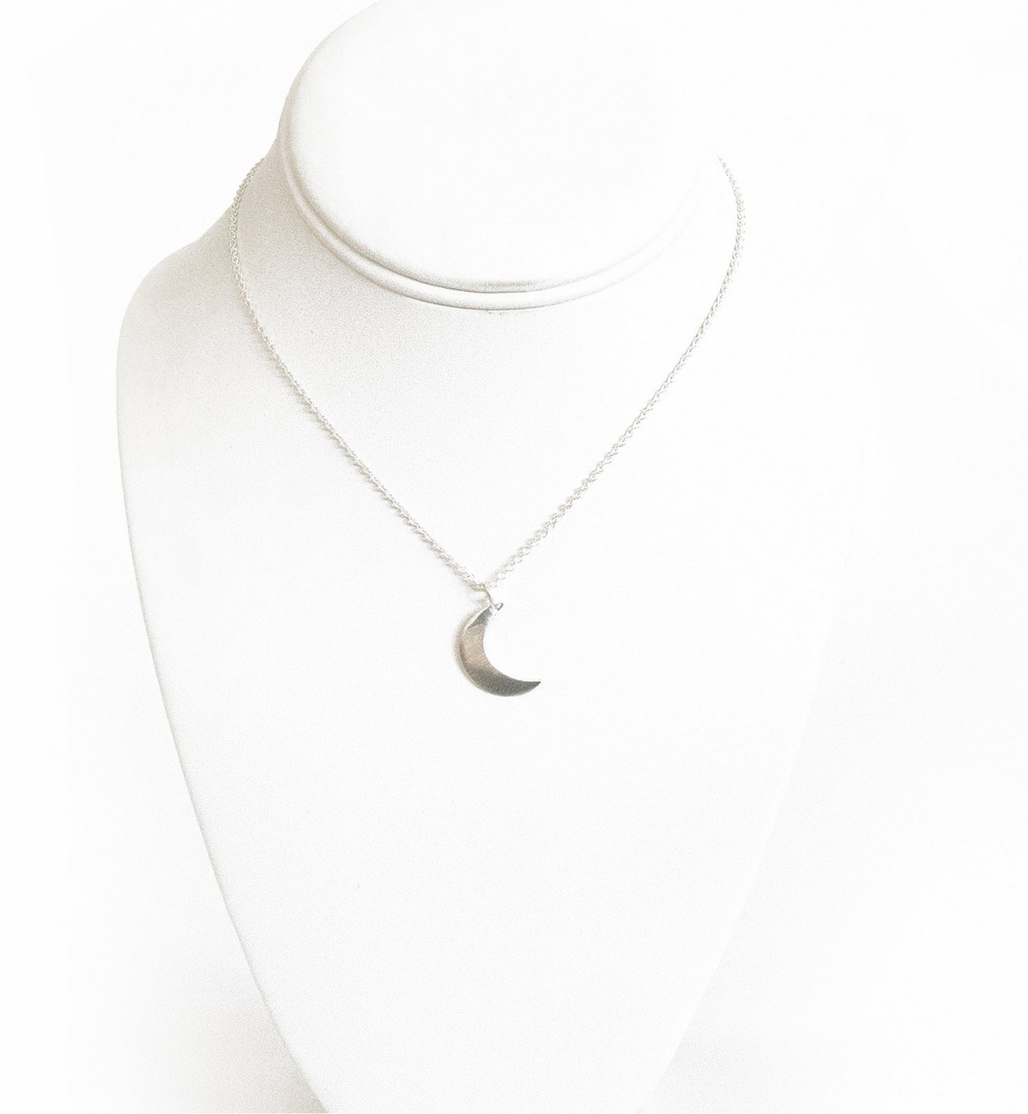 Collar Luna Creciente Plata Pulida