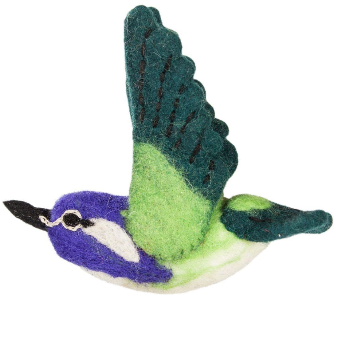 Wild Woolies Felt Bird Garden Ornament - Costas Hummingbird