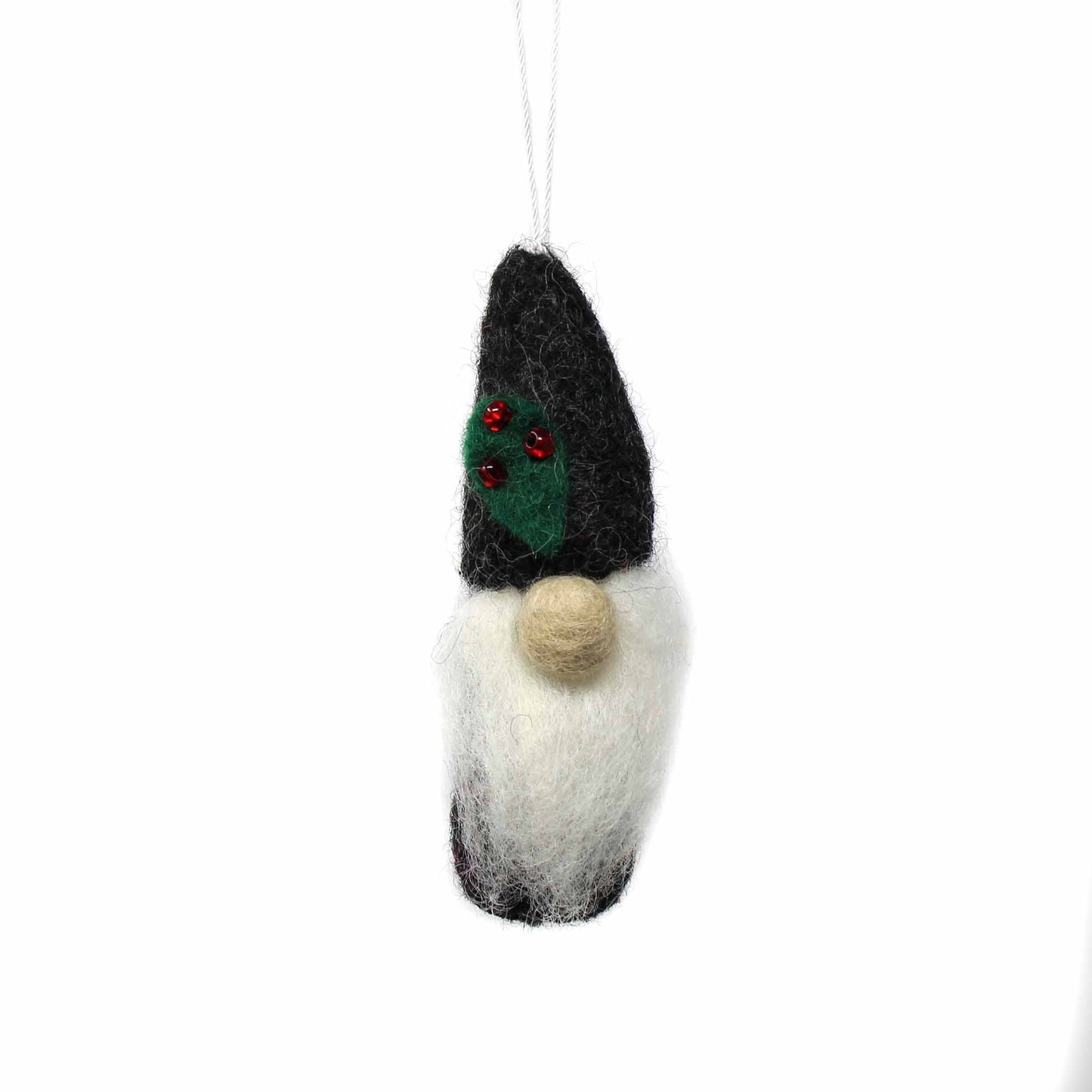 Christmas Gnome Felt Ornaments, 4”, Set of 3