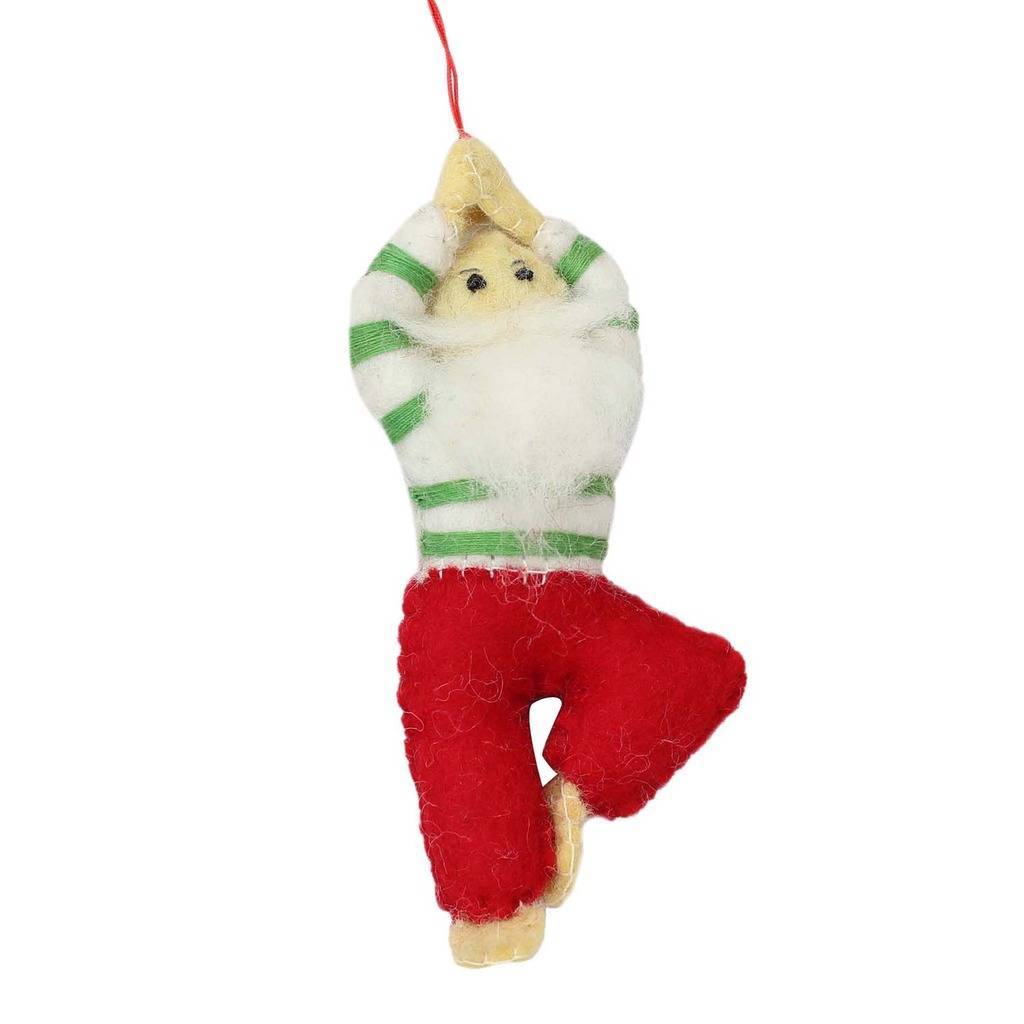 Yoga Santa Felt Ornament - Global Groove