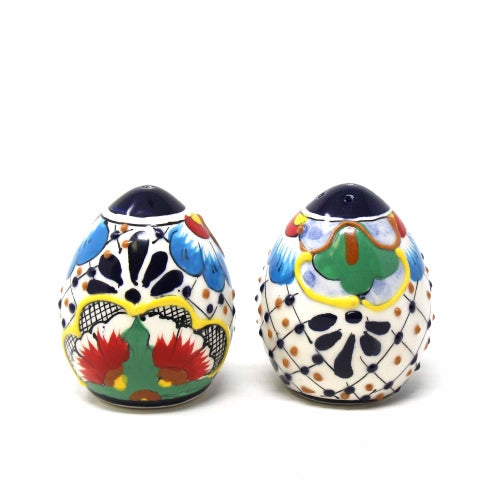 Encantada Handmade Pottery Spice Shakers, Dots & Flowers