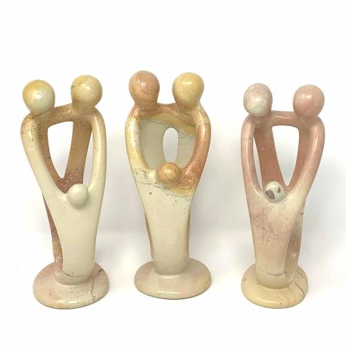 Natural 8" Soapstone Family Sculpture; 2 Parents, 1 Child - Linda Kay Gifford’s - Those Nasty Women TALK! by SWEETSurvivor