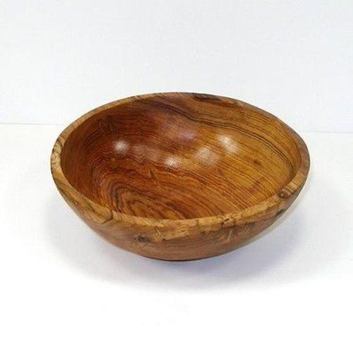 Cuenco de madera de olivo tallado a mano de 9 pulgadas - Jedando Handicrafts