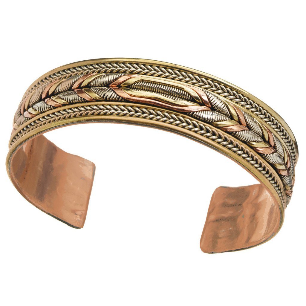 Copper and Brass Cuff Bracelet: Healing Braid - DZI (J) - Linda Kay Gifford’s - Those Nasty Women TALK! by SWEETSurvivor