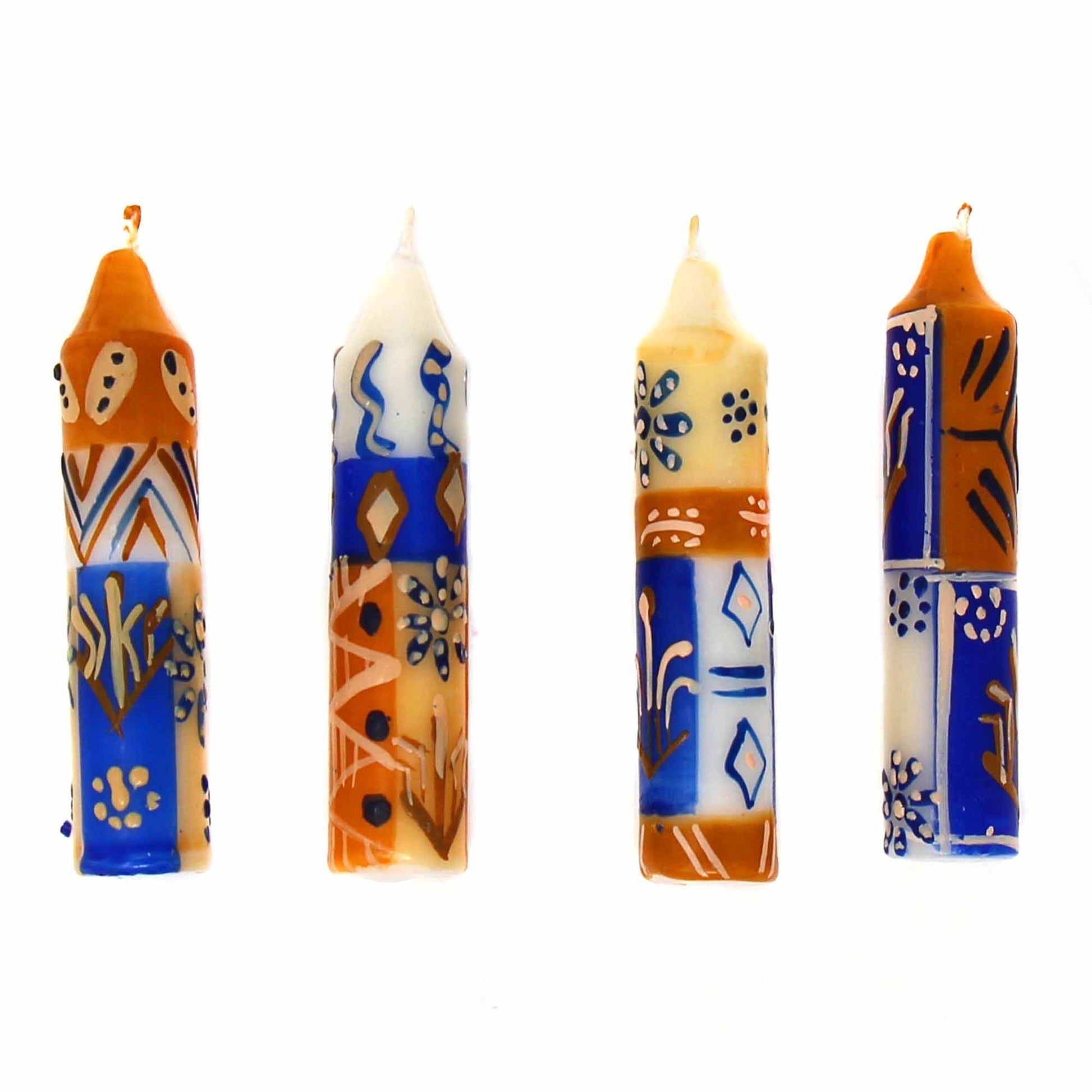 Hand-Painted 4" Dinner or Shabbat Candles, Set of 4  (Durra Design) - Linda Kay Gifford’s - Those Nasty Women TALK! by SWEETSurvivor