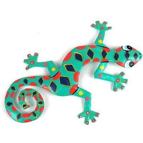 Spotted Metal Gecko Steel Drum Wall Art by Caribbean Craft