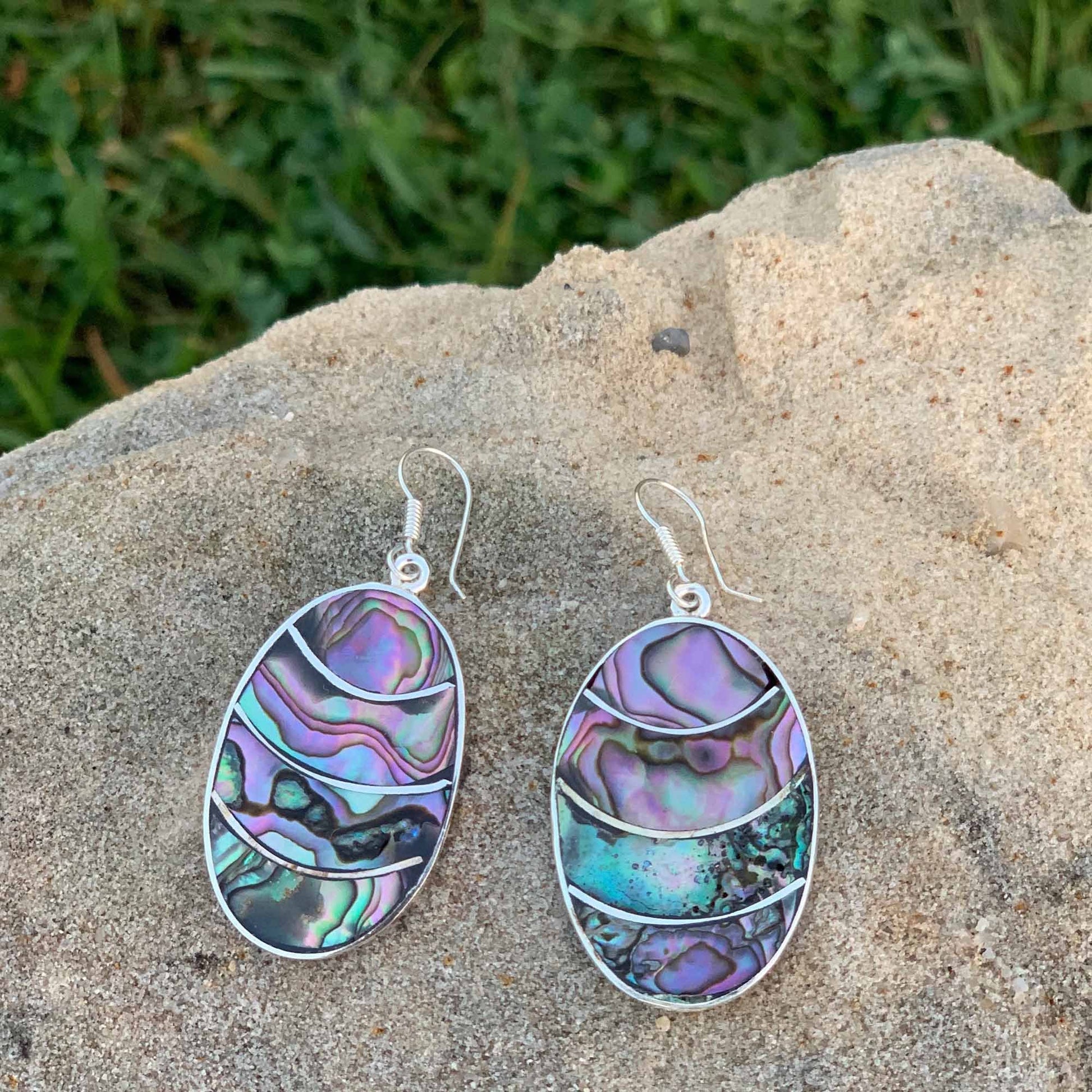 Oval Banded Abalone Shell Earrings - Linda Kay Gifford’s - Those Nasty Women TALK! by SWEETSurvivor