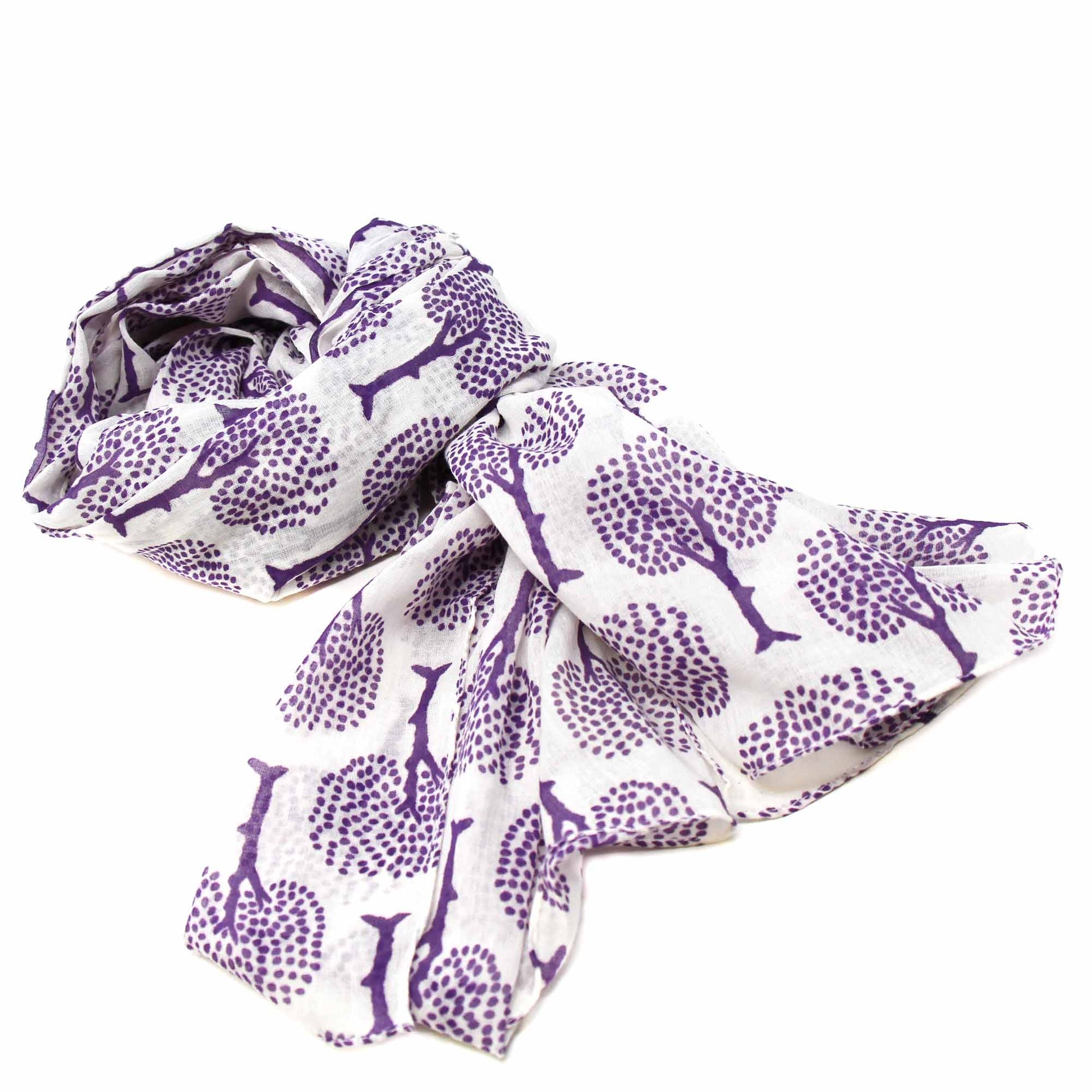 Printed Purple Tree of Life Design Cotton Scarf - Linda Kay Gifford’s - Those Nasty Women TALK! by SWEETSurvivor