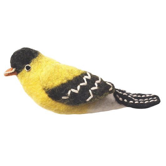 Felt Bird Garden Ornament - Goldfinch - Wild Woolies