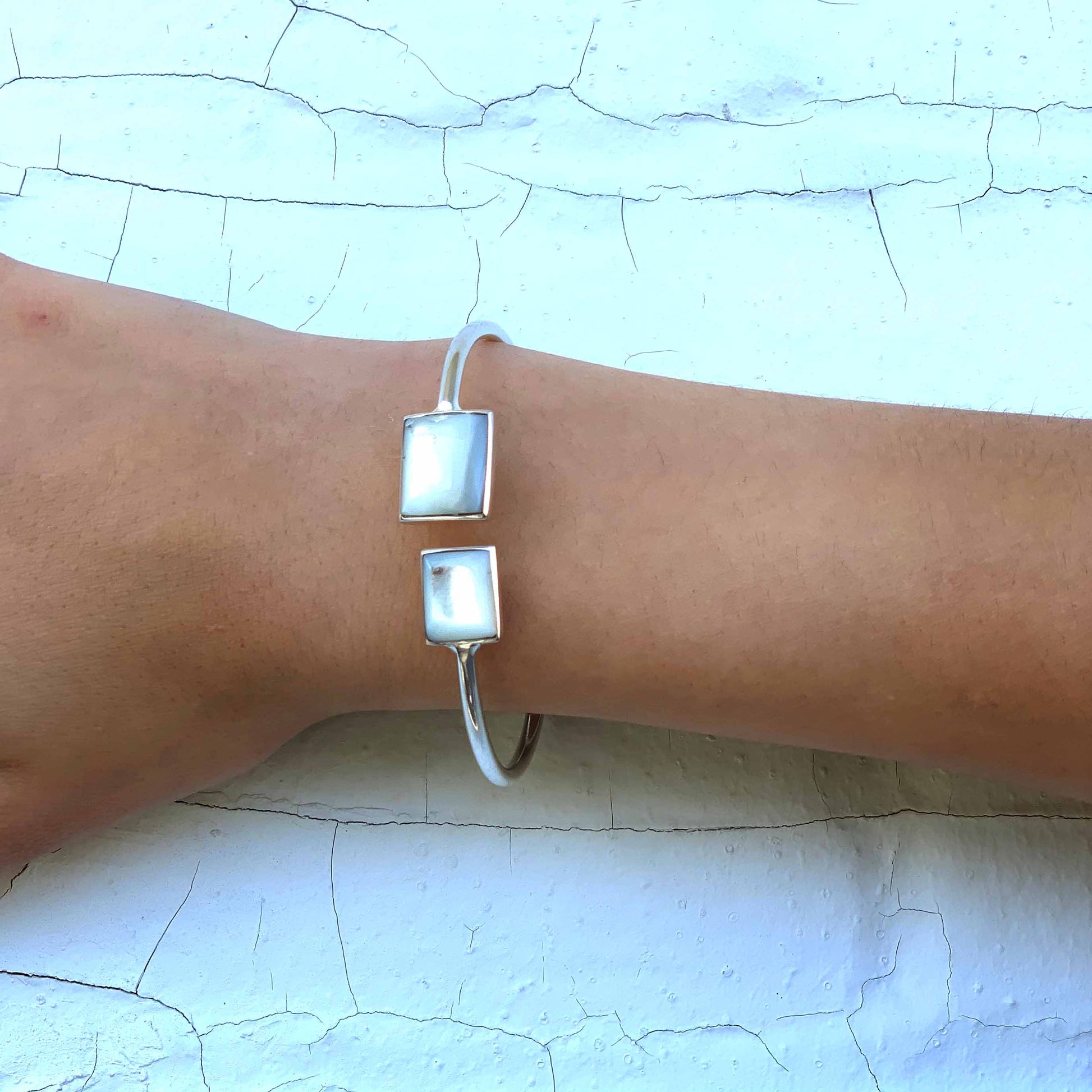 Cuff Bracelet, Mother of Pearl Square - Linda Kay Gifford’s - Those Nasty Women TALK! by SWEETSurvivor