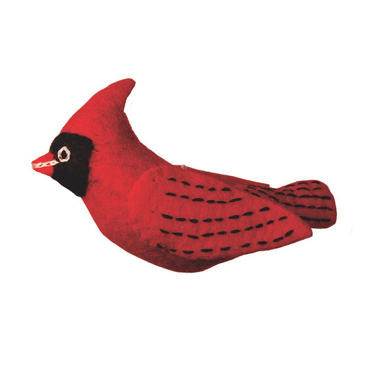 Felt Bird Garden Ornament - Cardinal - Wild Woolies