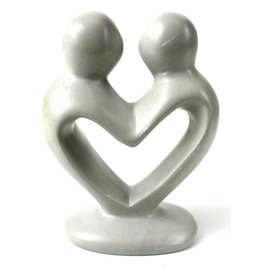 Natural Soapstone Lover's Heart, 4"
