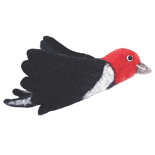 Felt Bird Garden Ornament - Woodpecker - Wild Woolies