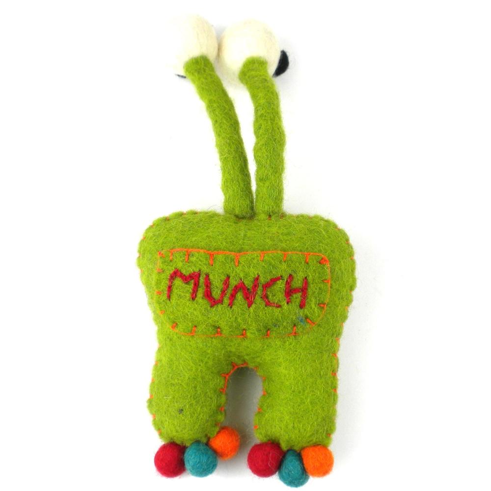 Bug- Eyed Monster Tooth Pillow by Global Groove