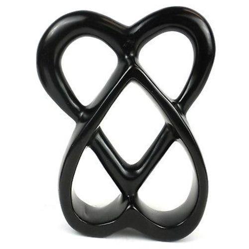 Natural Soapstone Connected Hearts; Black 8" - Linda Kay Gifford’s - Those Nasty Women TALK! by SWEETSurvivor