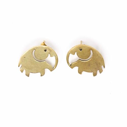 Elephant Brass Stud Earrings - Linda Kay Gifford’s - Those Nasty Women TALK! by SWEETSurvivor