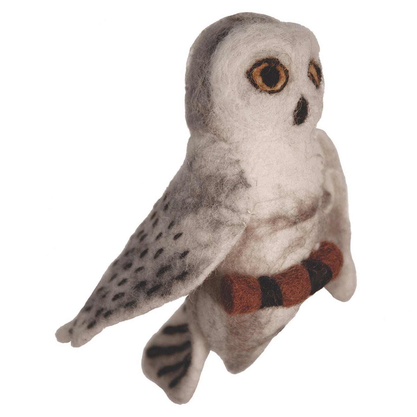 Felt Bird Garden Ornament - Snowy Owl - Wild Woolies