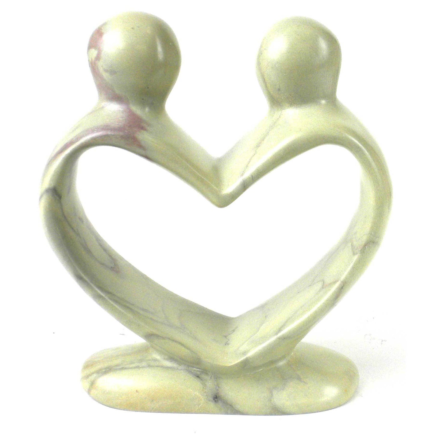 Natural Soapstone Lover's Heart, 6"
