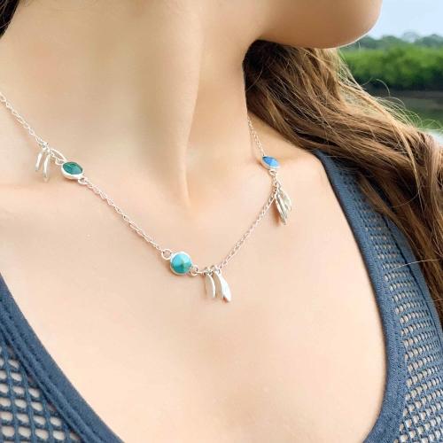 Feathers and Turquoise Spirit Necklace