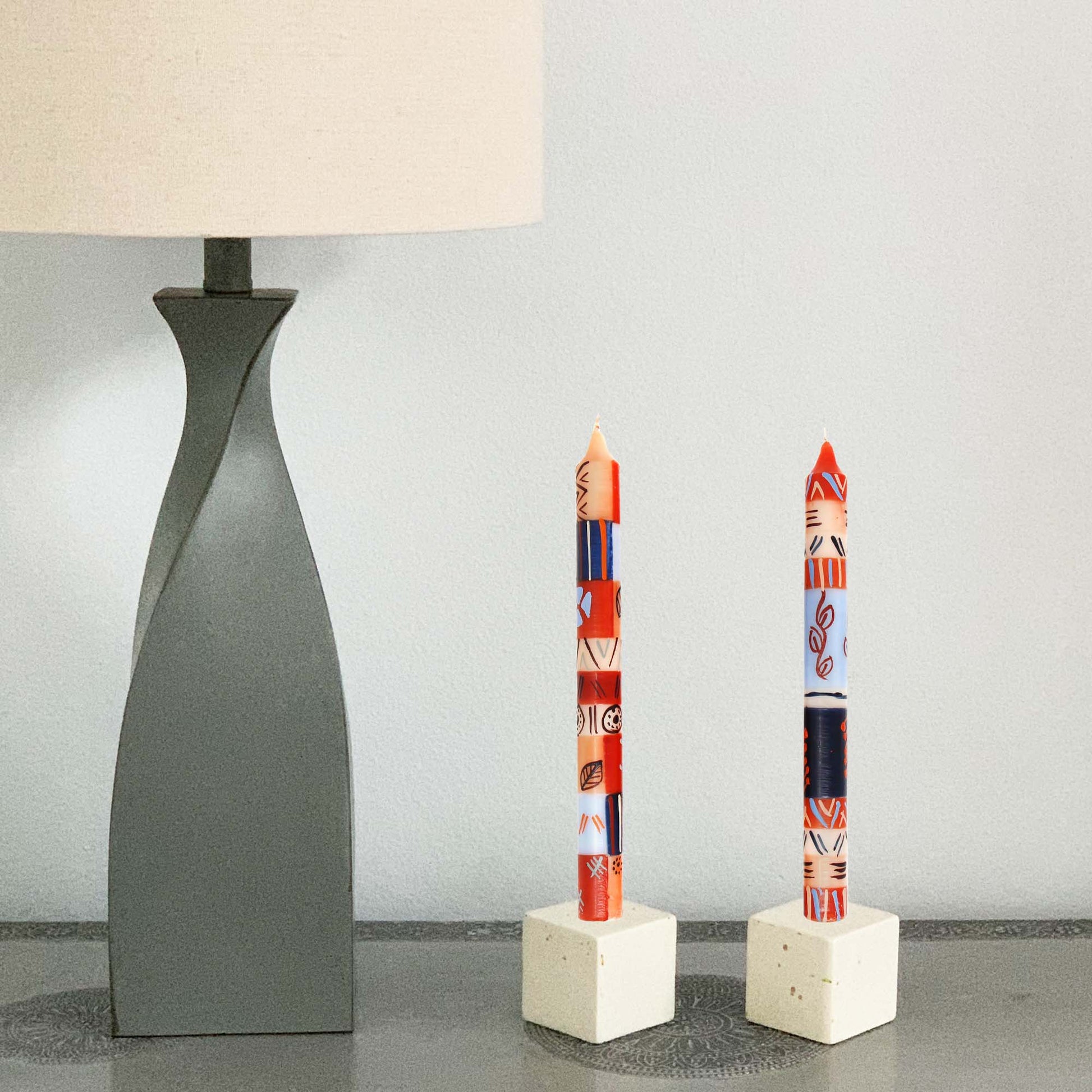 Hand Painted Candles in Uzushi Design (pair of tapers) - Nobunto - Linda Kay Gifford’s - Those Nasty Women TALK! by SWEETSurvivor