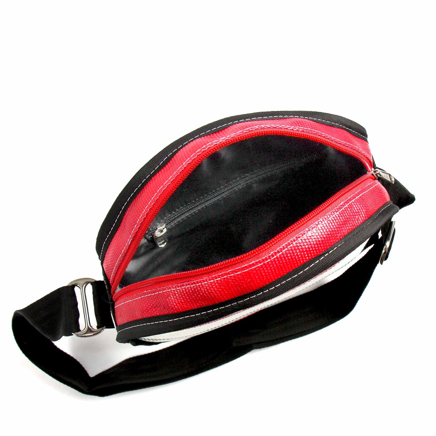 Upcycled Firehose Round Shoulder Bag