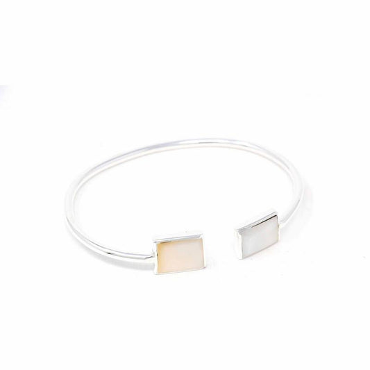 Cuff Bracelet, Mother of Pearl Square