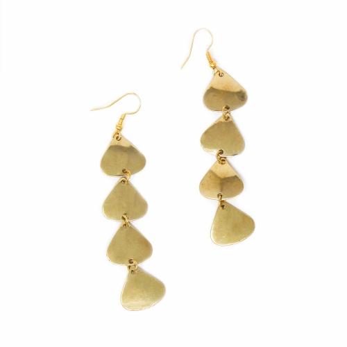 Geometric Tiered Brass Drop Earrings - Linda Kay Gifford’s - Those Nasty Women TALK! by SWEETSurvivor