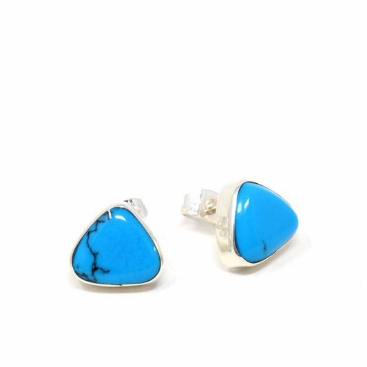 Sterling Silver Earrings, Triangle with Turquoise - Linda Kay Gifford’s - Those Nasty Women TALK! by SWEETSurvivor