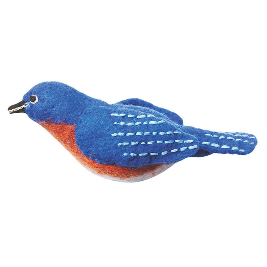 Felt Bird Garden Ornament -  Bluebird - Wild Woolies